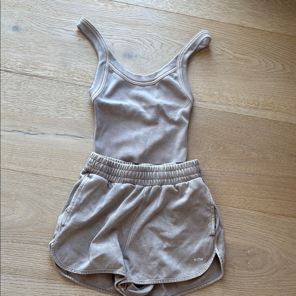 Kith Grey Tank Top and Shorts Set